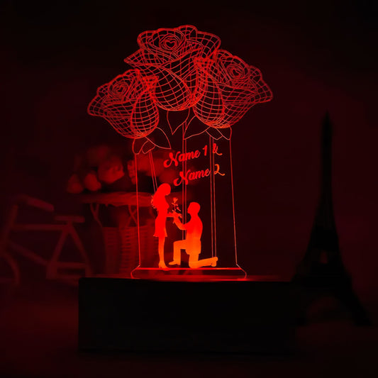 Personalized Flower 3D Led Lamp