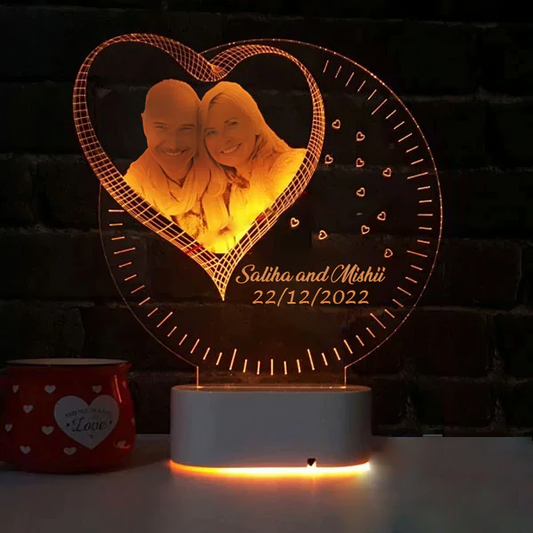 PERSONALIZED 3D ILLUSION LED LAMP(8 INCHES HEIGHT X 8-INCH WIDTH)  Date to Be printed