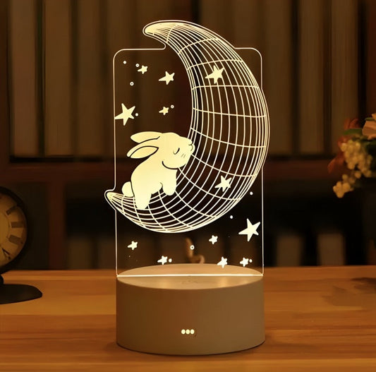 Baby Moon 😴 3D illusion LED Lamp